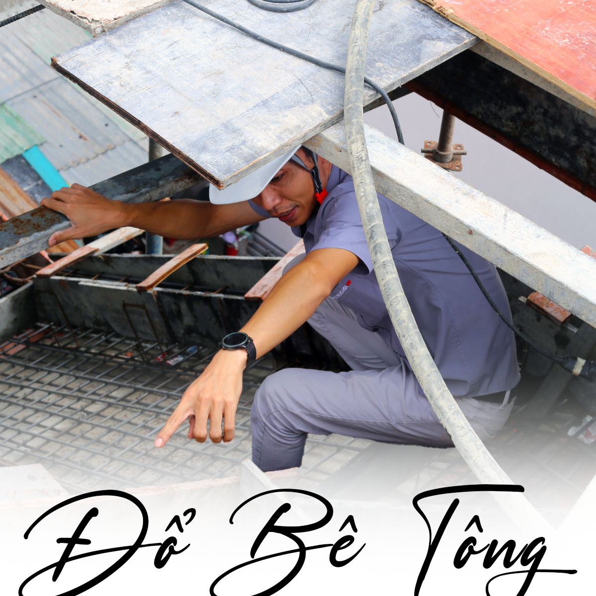 Đổ Bê Tông Dầm Sàn & Cầu Thang Lầu 2