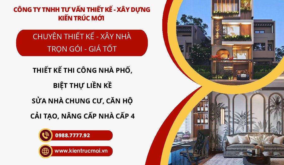 Thi công nội thất trọn gói - Giải pháp tối ưu tại KIẾN TRÚC MỚI
